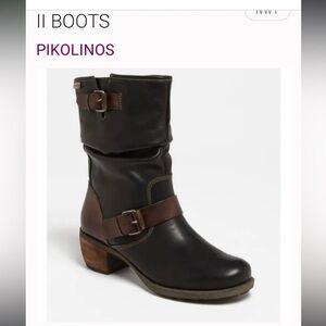 Pikolinos brown leather LeMans buckle boots (36) 6 make offer